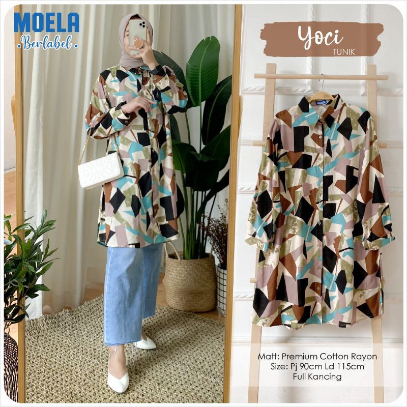 YOSI TUNIK BESTSELLER RESTOK TERUS BY MOELA HIJAB