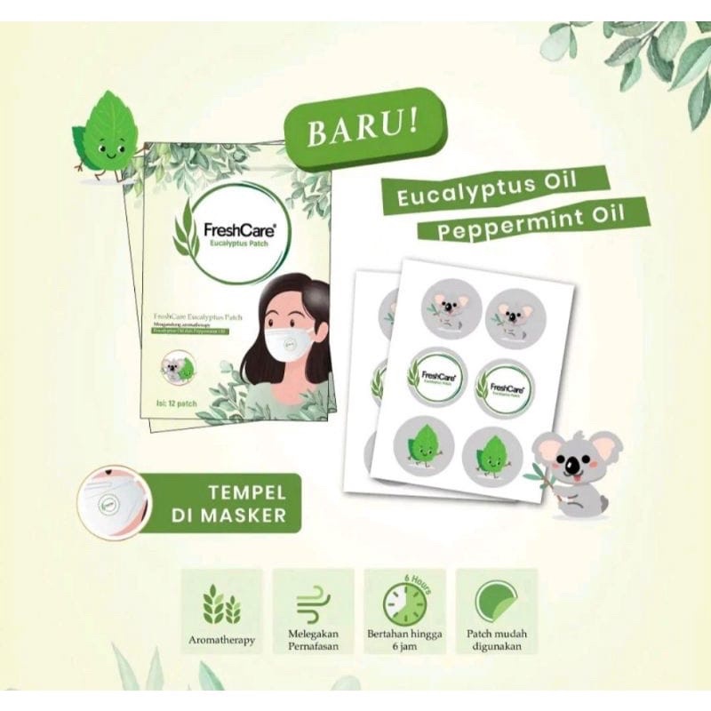 Fresh Care Patch Eucalyptus Patch Sachet isi 12 pacth Tempel di Masker Freshcare Freshcare Patch Telon