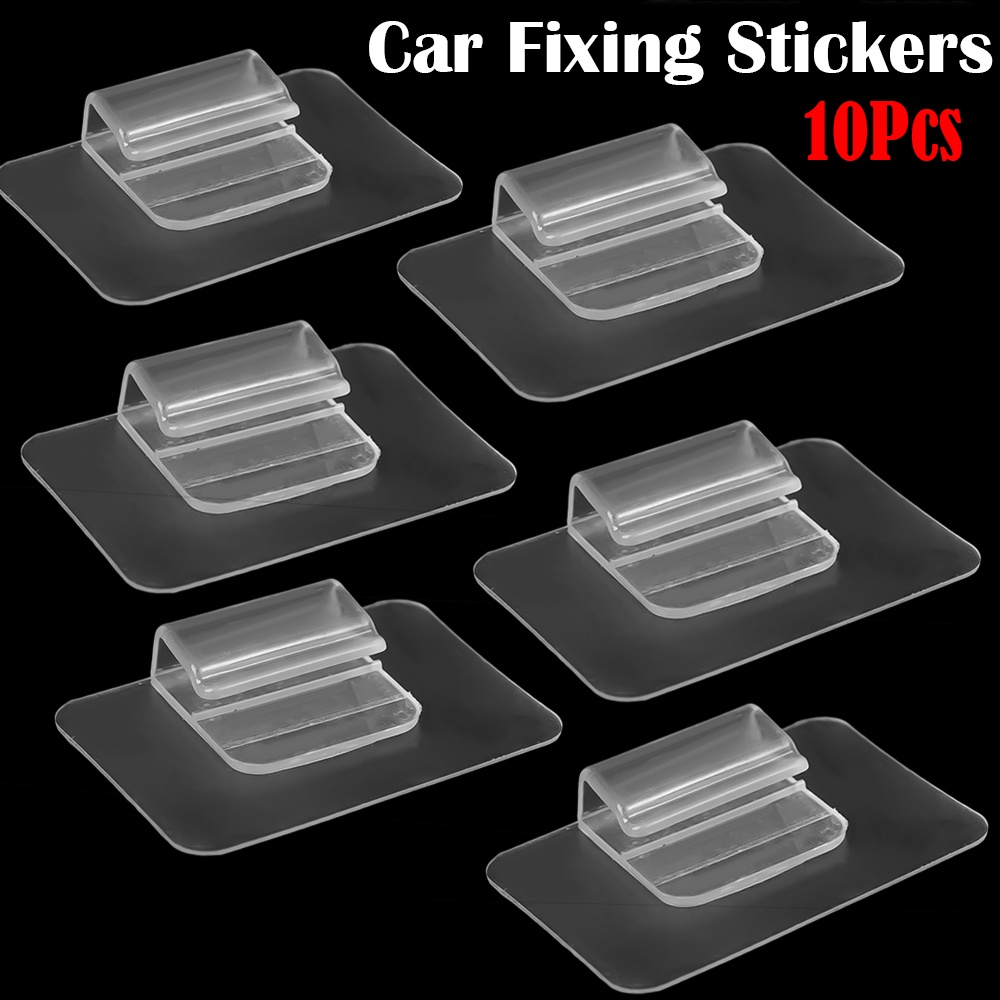 10pcs / Pak Stiker Pad Kaki Transparan Anti Slip Untuk Interior Mobil