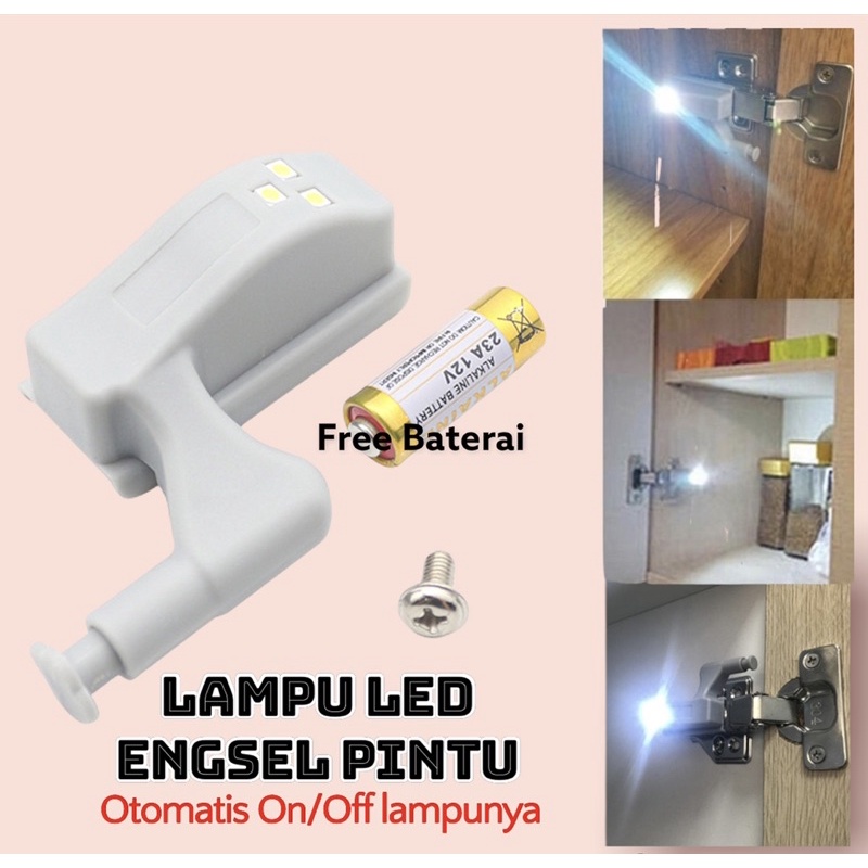 AZ LAMPU ENGSEL PINTU LEMARI LED CABINET LED LACI OTOMATIS MENYALA CABINET TERANG