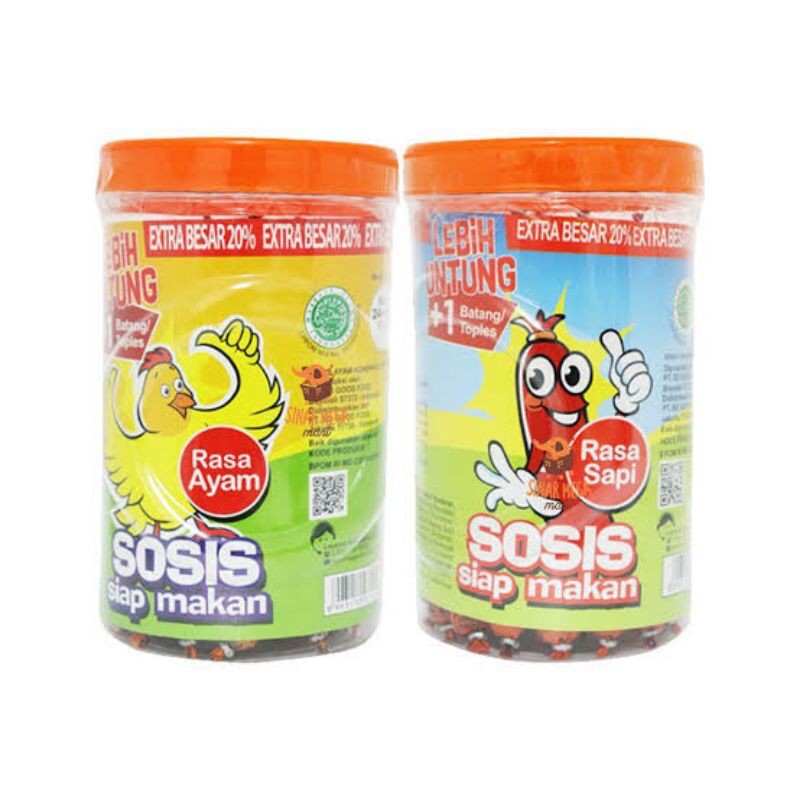 

[PROMO] Sosis So Nice / Sonice Rasa Sapi / Ayam 21gr (1 Toples Isi 24 Pcs Bonus 1 Pcs)