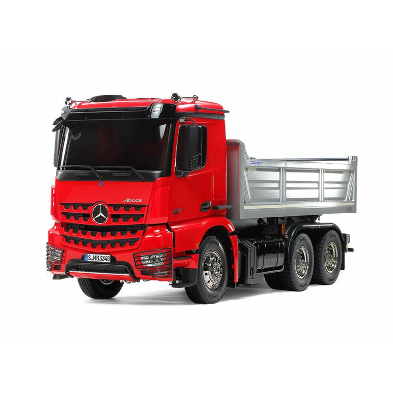 56361 Tamiya 1/14 Electric RC Big Truck Series Mercedes-Benz Arox 3348 6x4 Dump Truck Red Cabin / Si