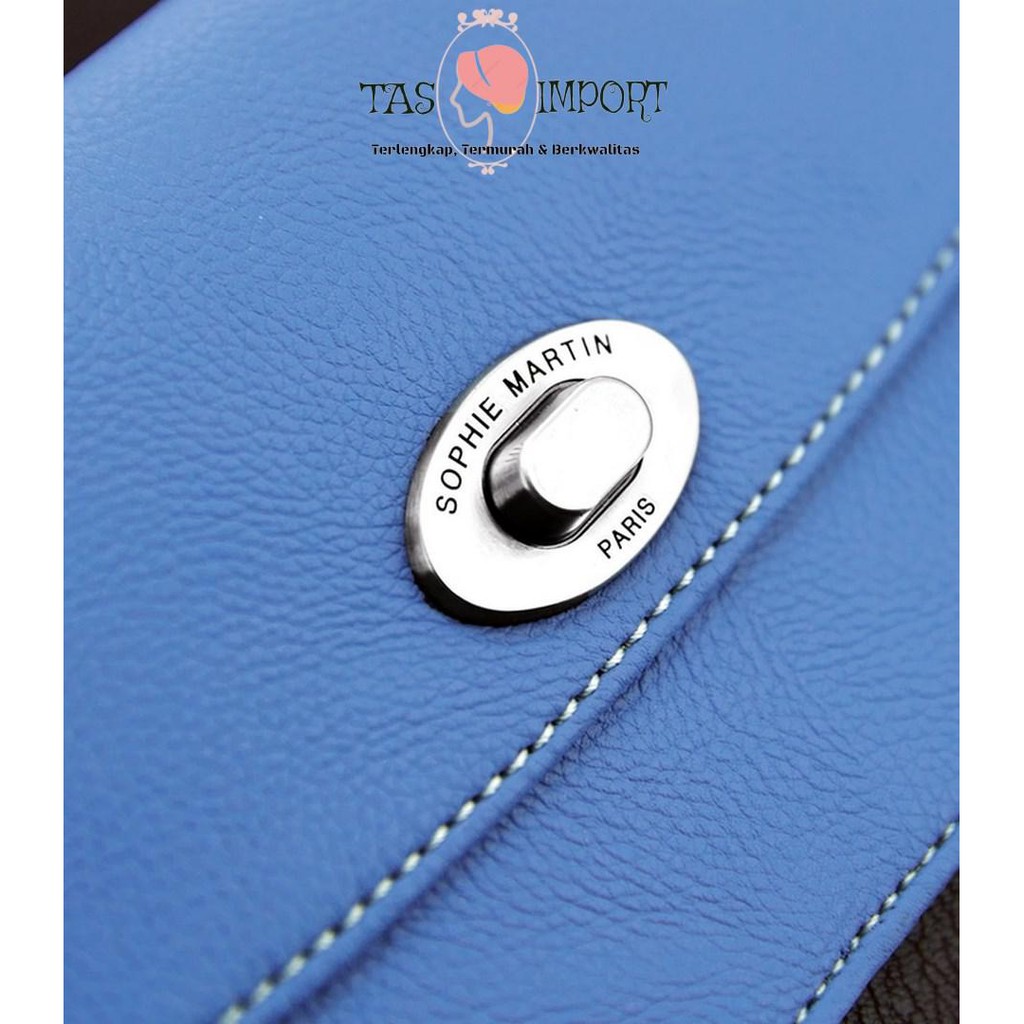 Promo TAS SELEMPANG WANITA SOPHIE MARTIN LETHY T4127M4 BIRU KULIT BRANDED LV