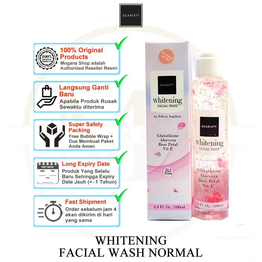 SCARLETT WHITENING FACIAL WASH ORIGINAL BPOM /Pencuci Muka Scarlett Membantu Mencerahkan Wajah