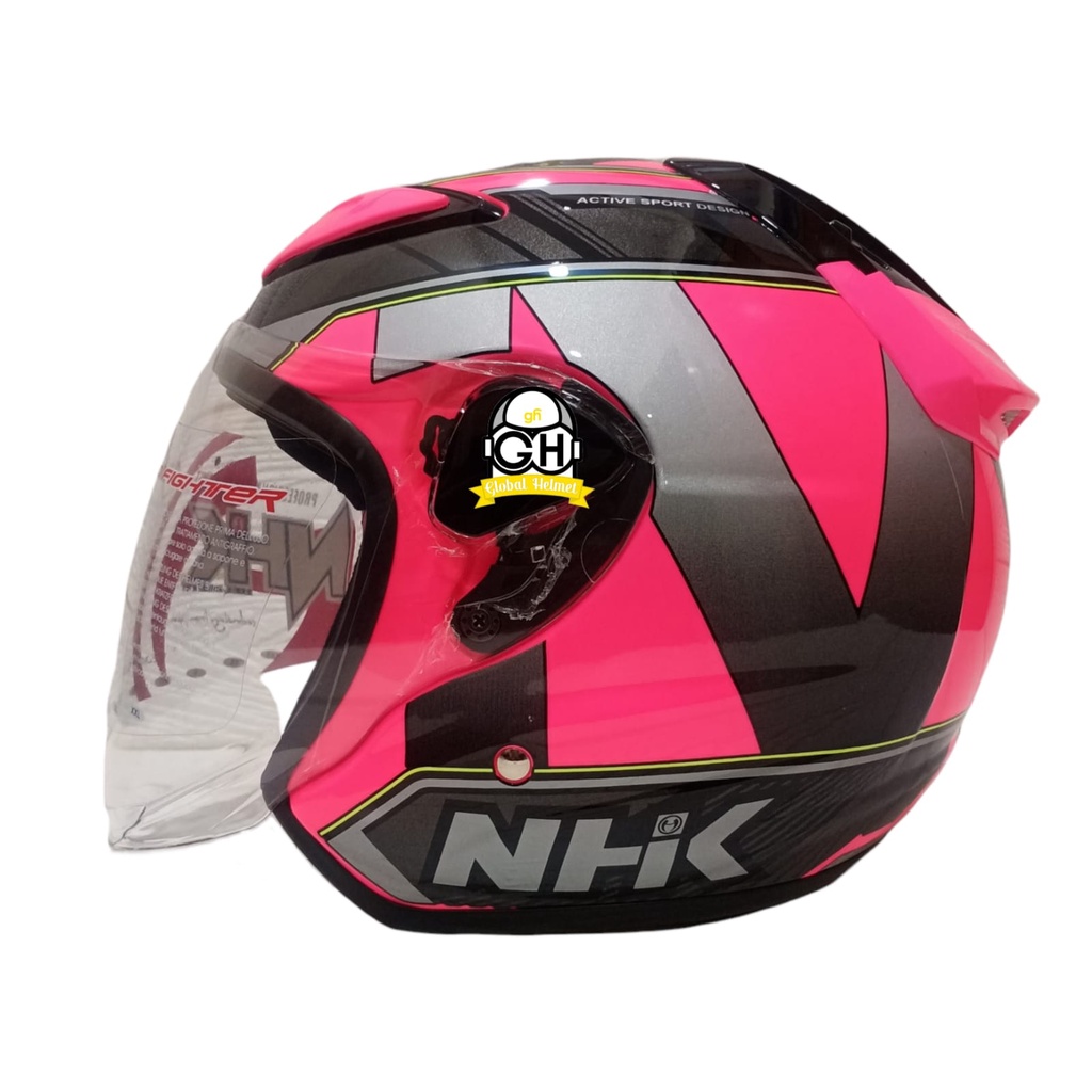 NHK HELM R6 WAVE PINK R-6 SINGLE VISOR MOTIF