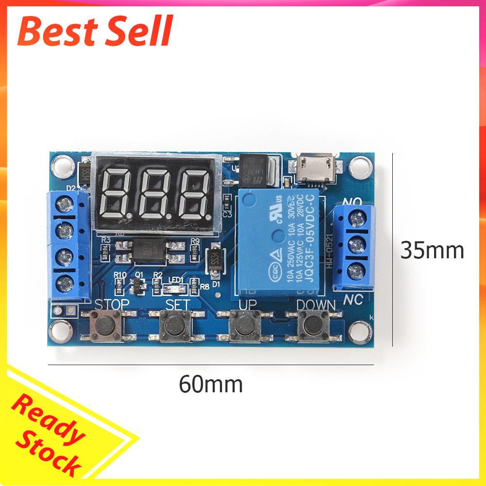 Modul Relay Kontrol Timer Delay 1 Arah Dc 6-30v