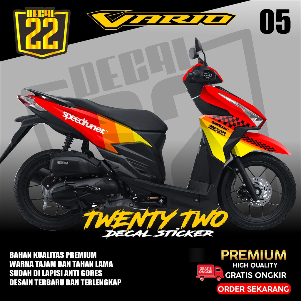 Jual Decal Sticker Honda Vario 125 150 Led Fullbody 2015-2018 Desain