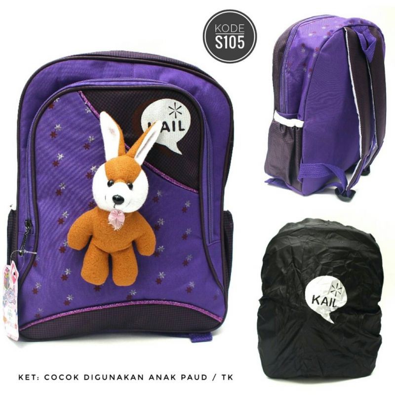 TAS ANAK CEWE MOTIF BONEKA WARNA UNGU