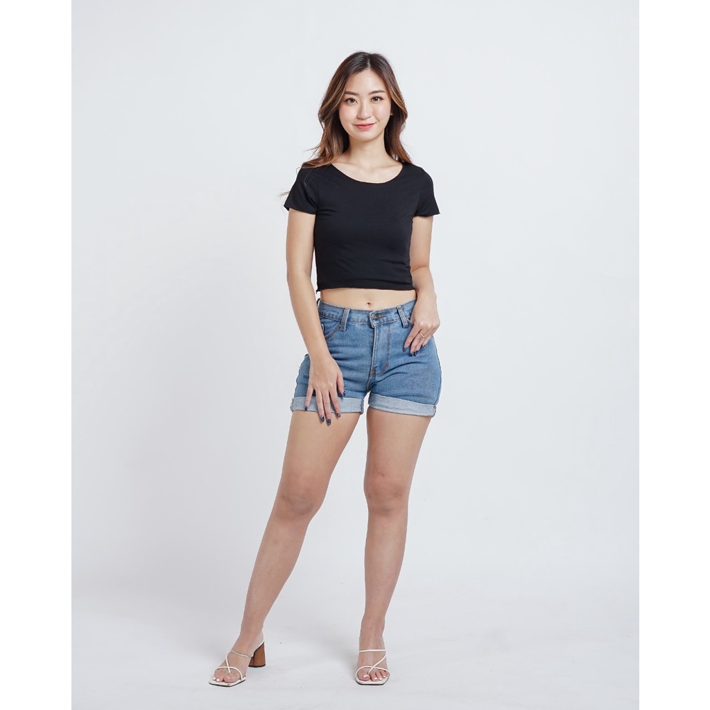 MODAVIE - VANIA CROP TOP Kaos Wanita Crop Tee