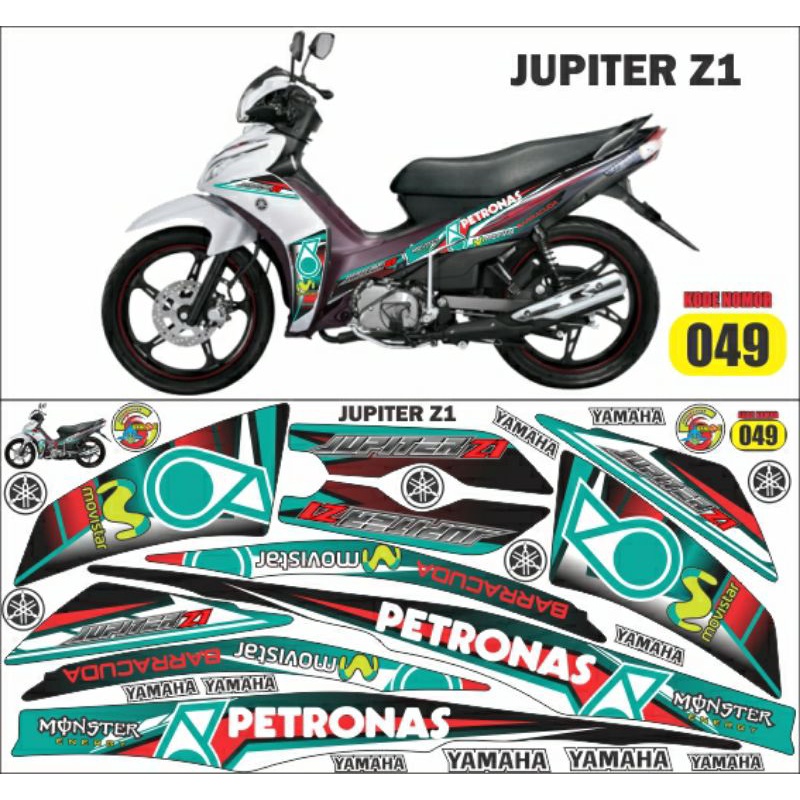 (Bisa COD) striping variasi Jupiter Z1 Jupiter Z robot shark RC grafis stiker jupiterz1 2010-2022 Petronas