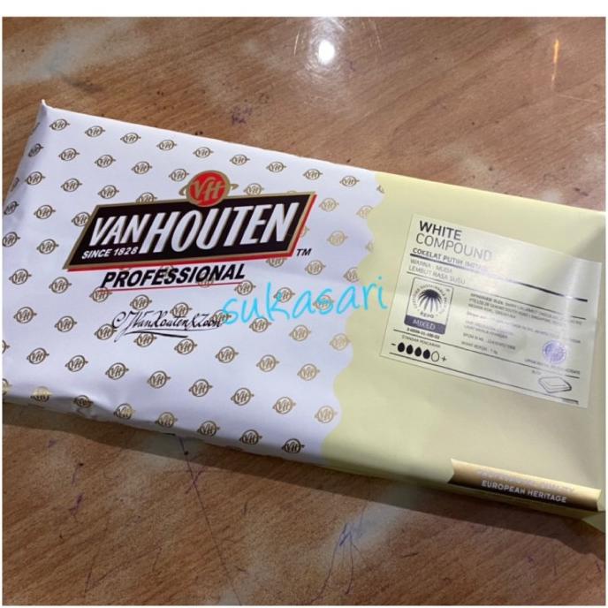

Van Houten White Compound chocolate 200gr potongan repack coklat putih TERLARIS TERPERCAYA ORIGINAL