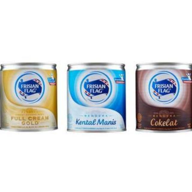 

Susu Kental Manis Kaleng Frisian Flag Putih / Cokelat / Gold