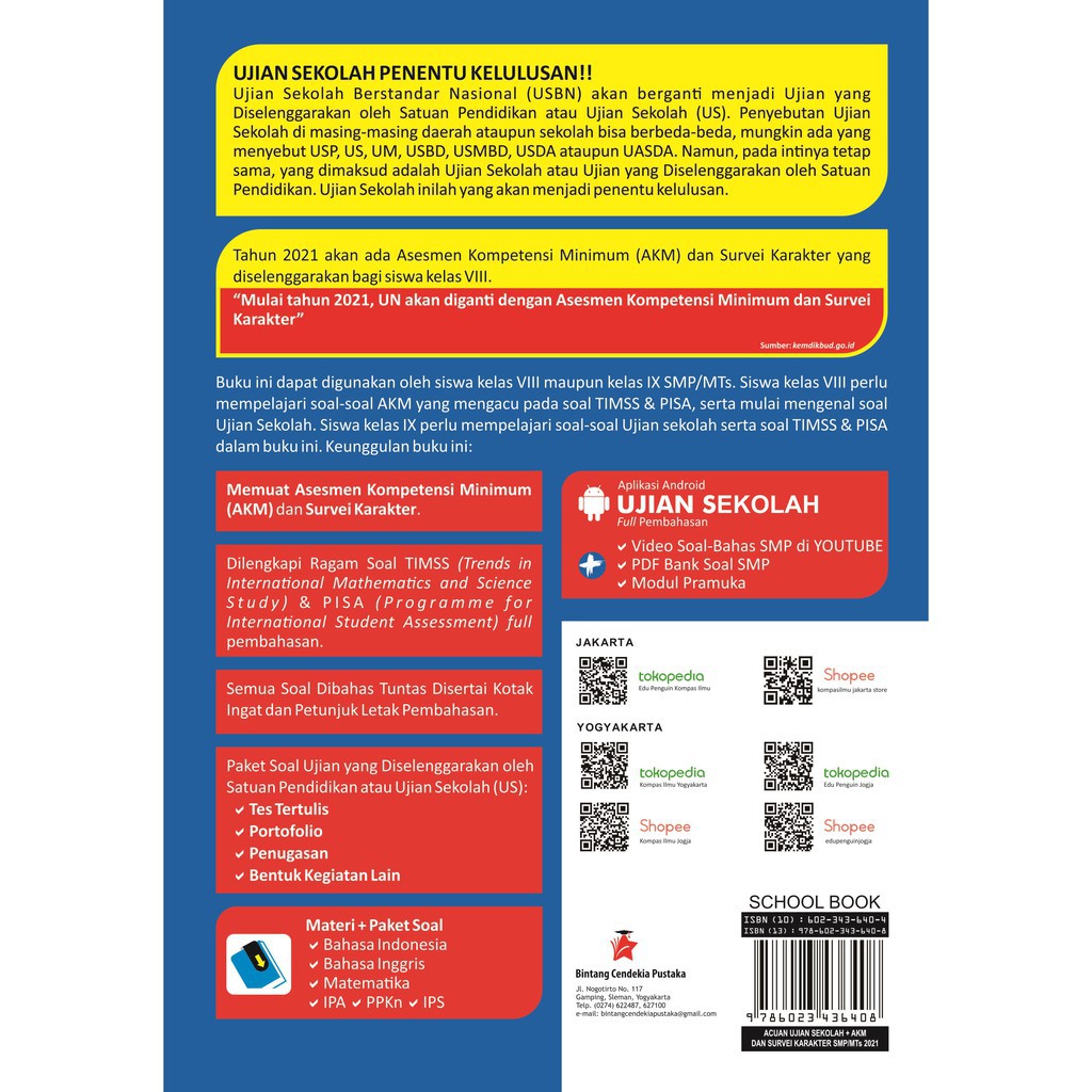 Buku Acuan Ujian Sekolah Akm Survei Karakter Smp Mts 2021 Shopee Indonesia