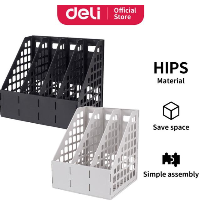 

Deli File Tray / Rak Box File Plastik Dua Warna 3/4 Sekat 78990 78991