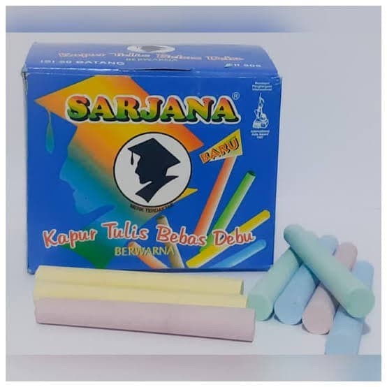 

Kapur Tulis Sarjana Warna (isi 50)/Kapur Papan Tulis Sarjana Warna/i