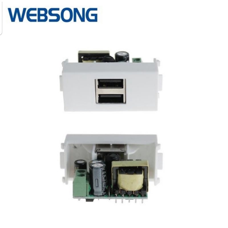 Wall Socket Stop Kontak Adaptor USB 2port Websong