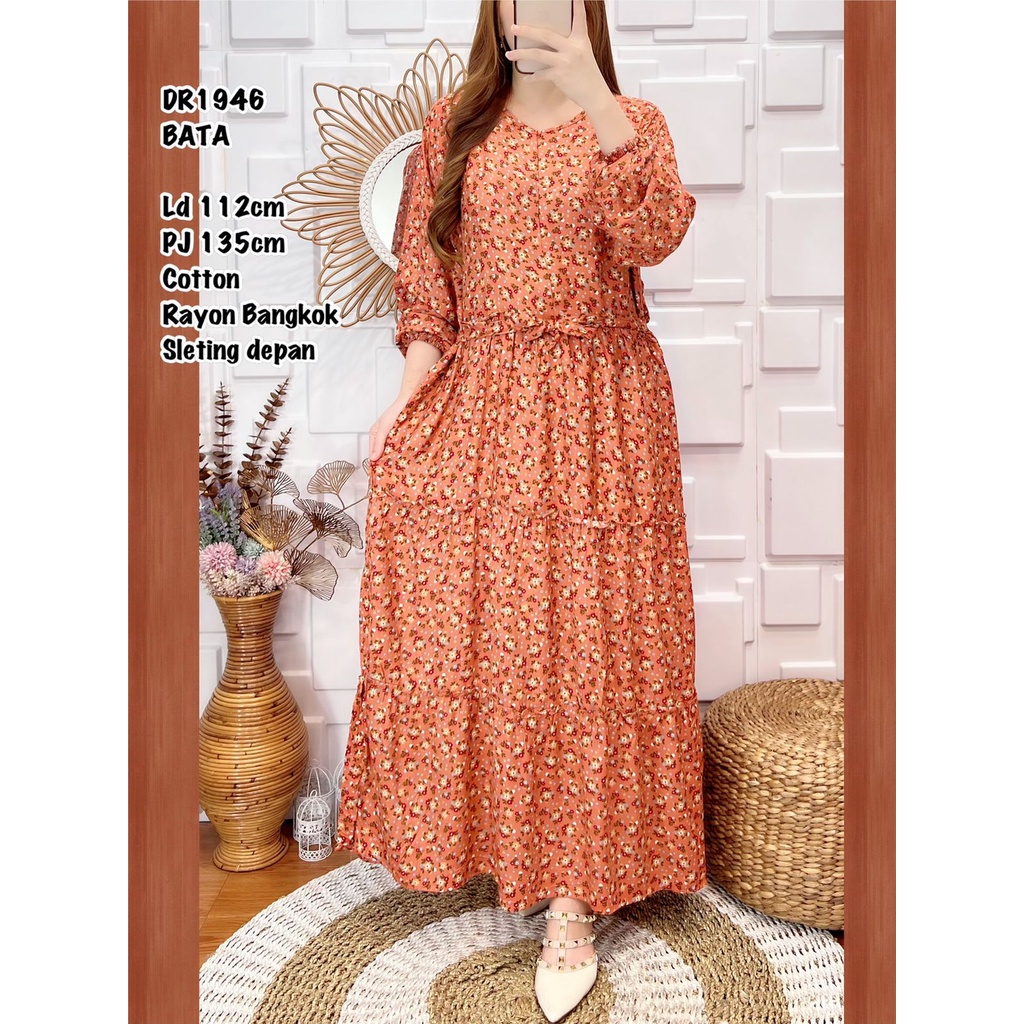 M2946  tunik long bahan katun rayon import bangkok halus