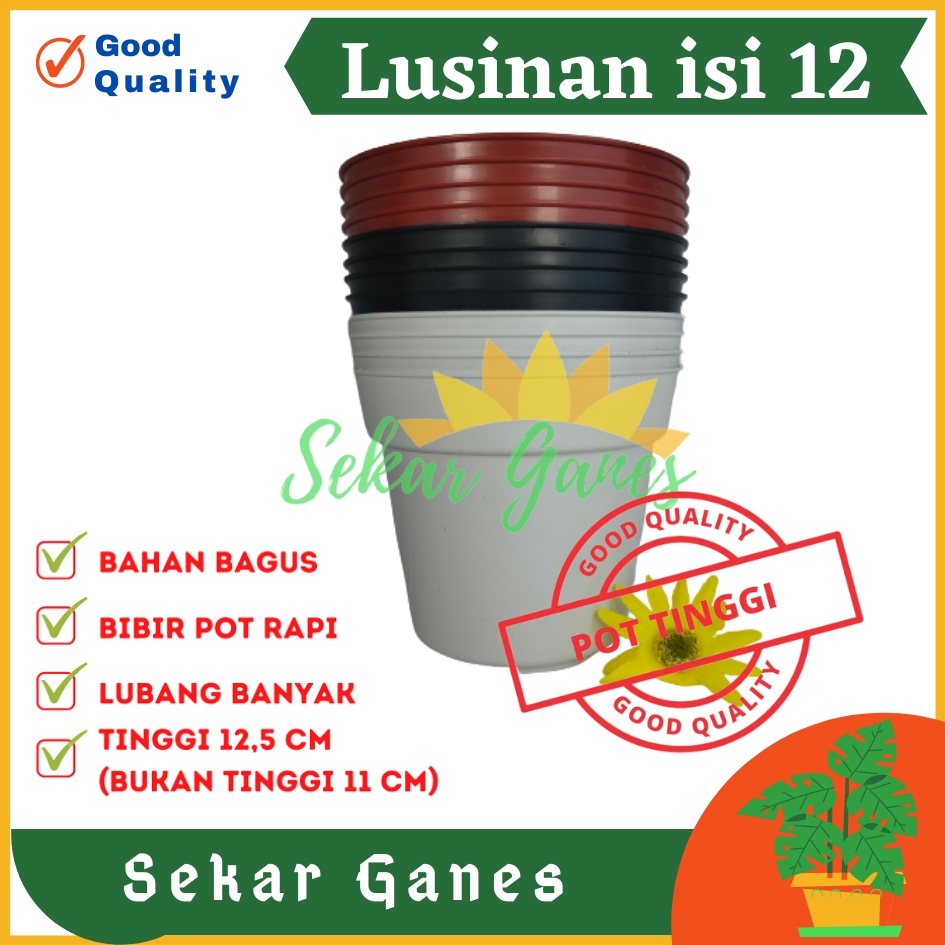 Lusinan 12PCS Pot Tinggi Srondol 15 Putih Hitam Merah BataTerracota Terracotta Merah Coklat - Pot Tinggi Usa Eiffel Effiel 18 20 25 Lusinan Pot Tinggi Tirus 15 18 20 30 35 40 50 Cm Pot Bunga Plastik Lusinan Pot Tanaman Pot Bibit Besar Mini Kecil