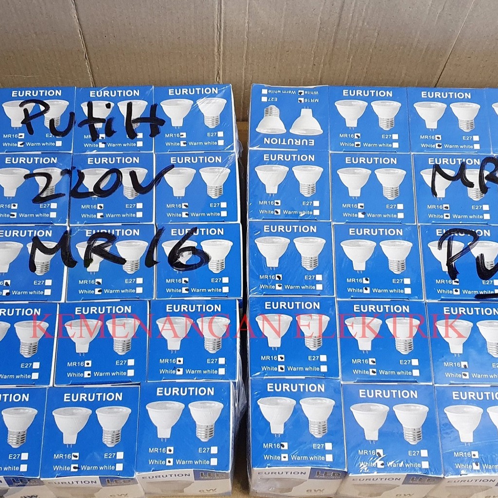 LAMPU HALOGEN SOROT COB LED MR16 7W MANGKOK TUSUK EURUTION / SPOTLIGHT FOKUS 7 WATT 7WATT 7 W 220V