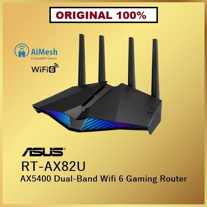 ASUS Router Wireless RT-AX82U AX5400 WiFi 6 With AiMesh AX 5400 WIFI6 Wireless