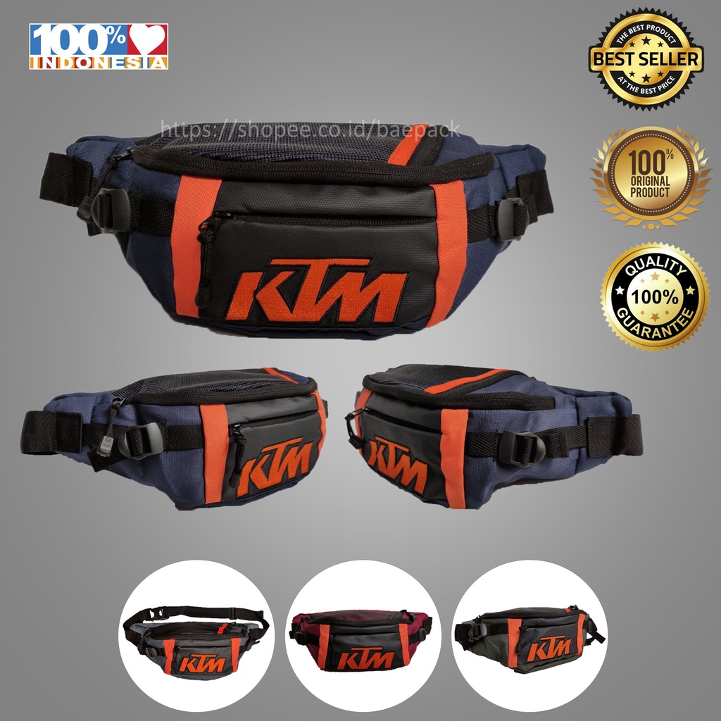 Waist Bag KTM Baepack / Tas Pinggang Pria / Tas Selempang Pria / Tas Cowok / Weistbag