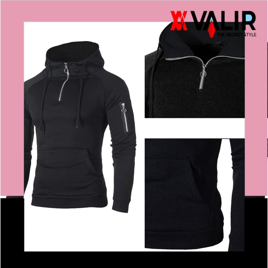 jaket cowok terbaru hoodie sweter Valir Dapper Hoodie Resleting