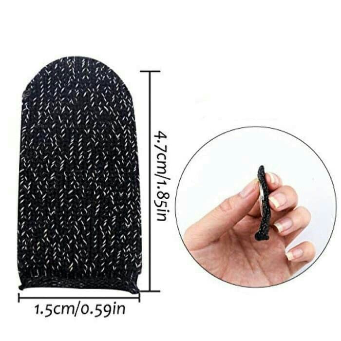 2 PCS SARUNG JARI JEMPOL GAMING ANTI KERINGAT FINGER SLEEVE SEPASANG GAME BAHAN LEMBUT SEPASANG