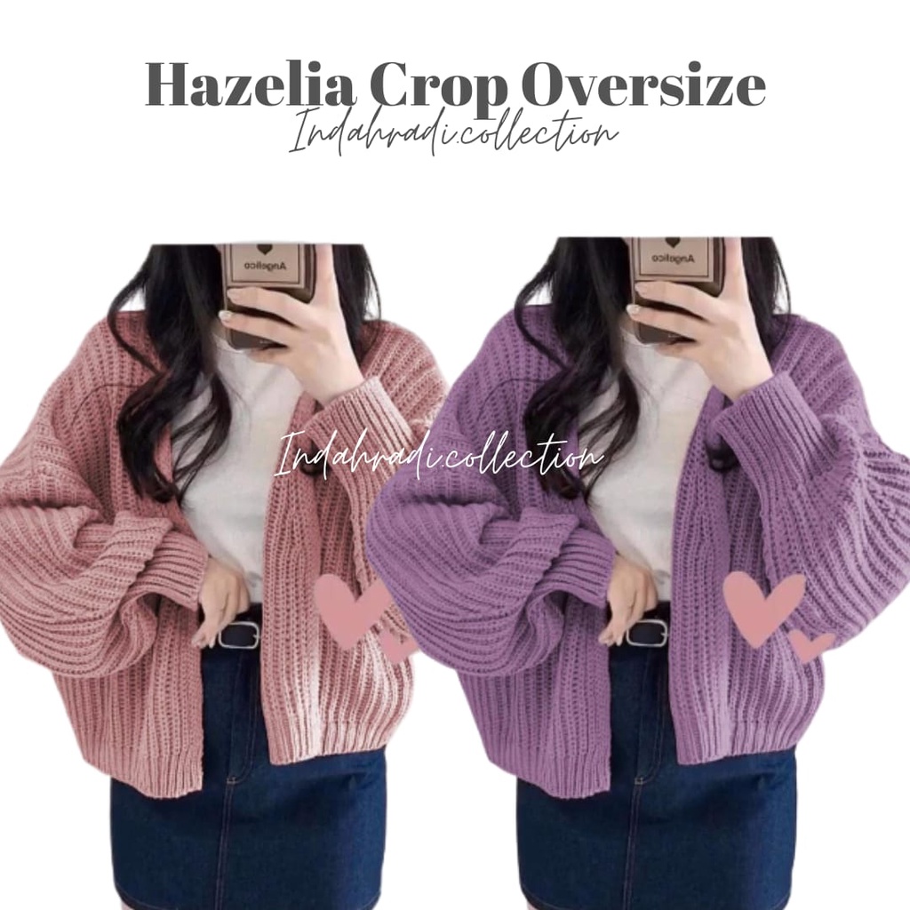 CARDIGAN RAJUT HAZEL OVERSIZE TEBAL OUTER SWEATER KNIT KOREA