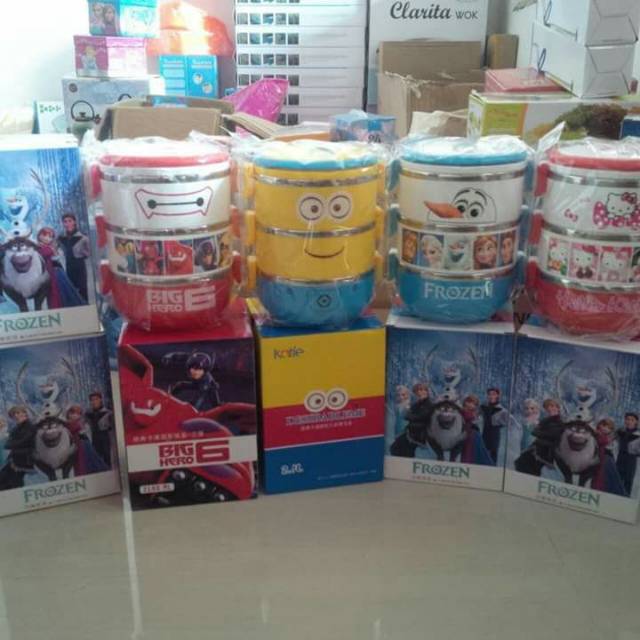 Rantang Karakter Susun 3 Stainless Steel