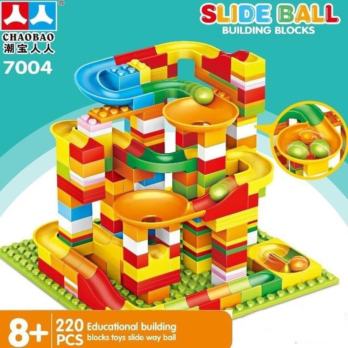 Slide Ball Building Blocks Marble Run Race - Mainan Edukasi Blocks Toys Slide Way Ball