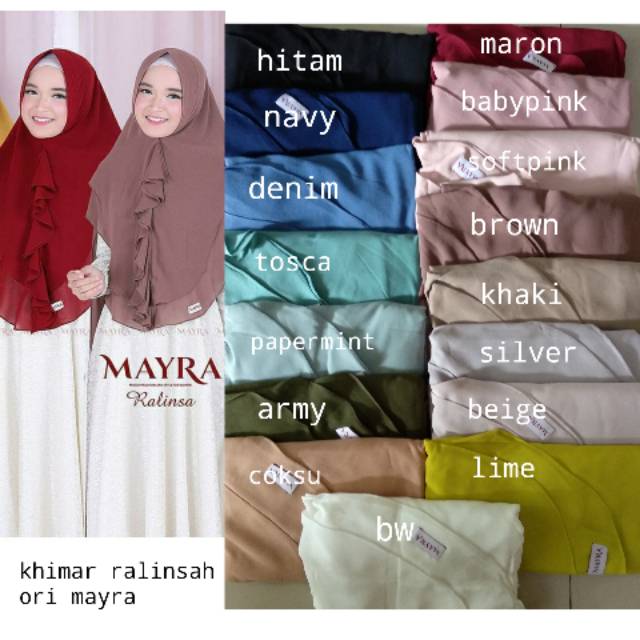 Khimar ralinsah original mayra