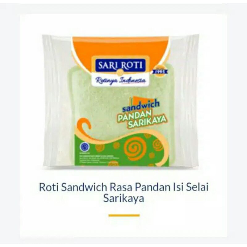 

Sari Roti sandwich pandan srikaya medan