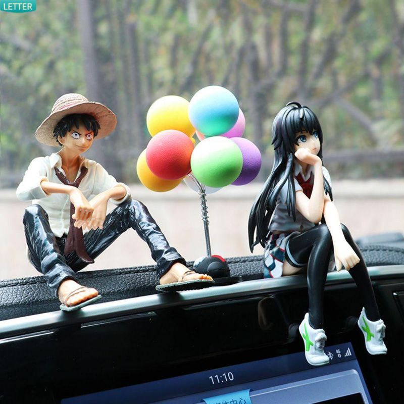 Pajangan Dashboard One Piece Luffy &amp; Snow Hiasan dekorasi Mobil Premium