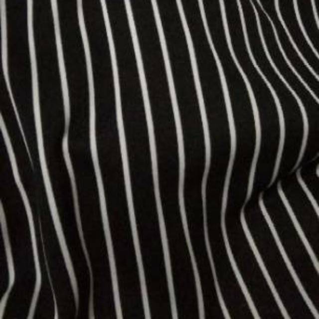 Kain Scuba Motif Salur Kecil Warna Hitam & Dongker, Minimal Order Dua Mtr.