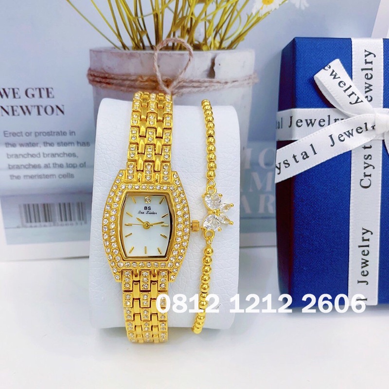 Jam Tangan Bee Sister Square Asli Mewah Versi Korea