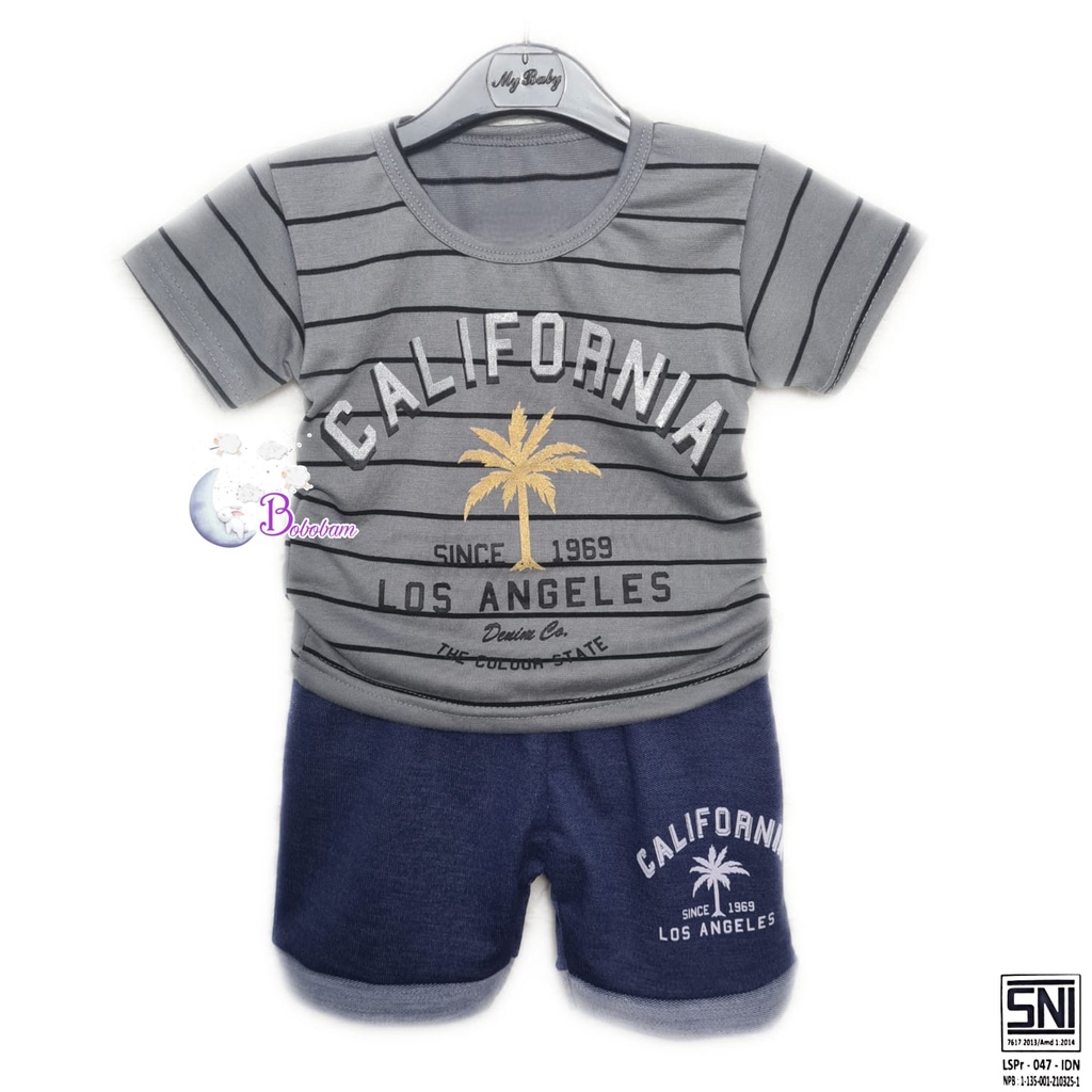 BAJU BAYI ECER CASUAL KASUAL SETELAN ANAK CALIFORNIA SALUR / SETELAN ANAK HARGA GROSIR