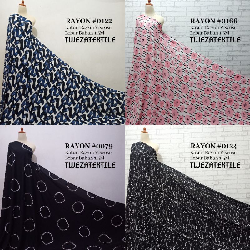 Kain Katun Rayon Motif Viscose Premium Uniqlo Bahan Pajamas Daily Harga 0 5 Meter Shopee Indonesia