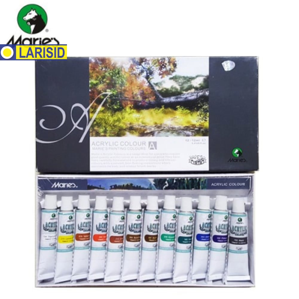 

MARIES ACRYLIC COLOR SET 12X12ML 812B - CAT AKRILIK 12 WARNA