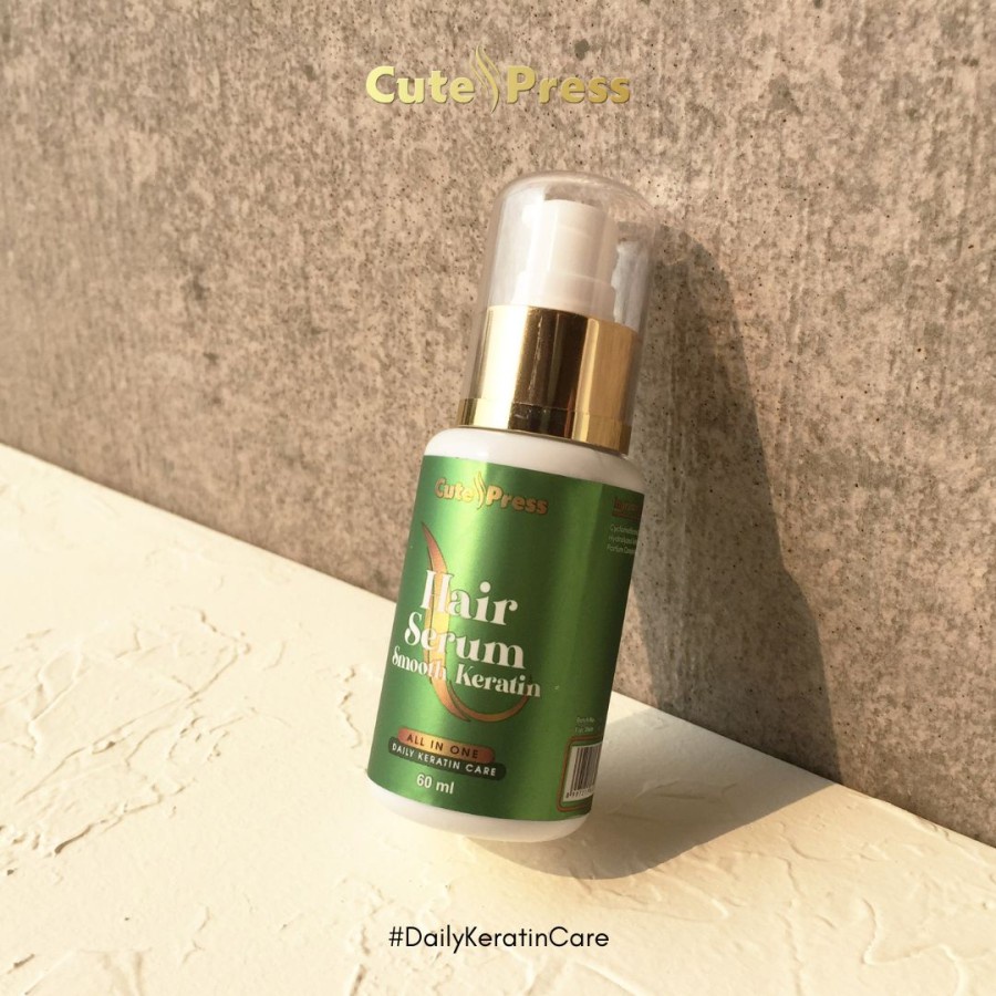 ✨ AKU MURAH ✨ Cute Press Hair Serum Smooth Keratin 60ml ORIGINAL