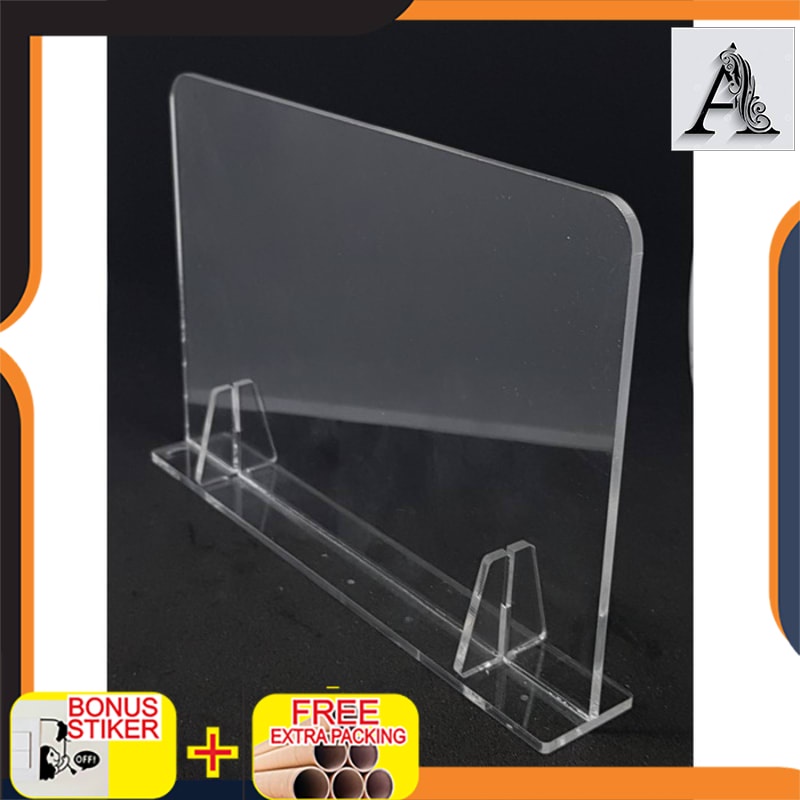 

Grosir AKRILIK PEMBATAS MEJA TABLE ( 5MM ) - DENGAN LUBANG 60x50cm