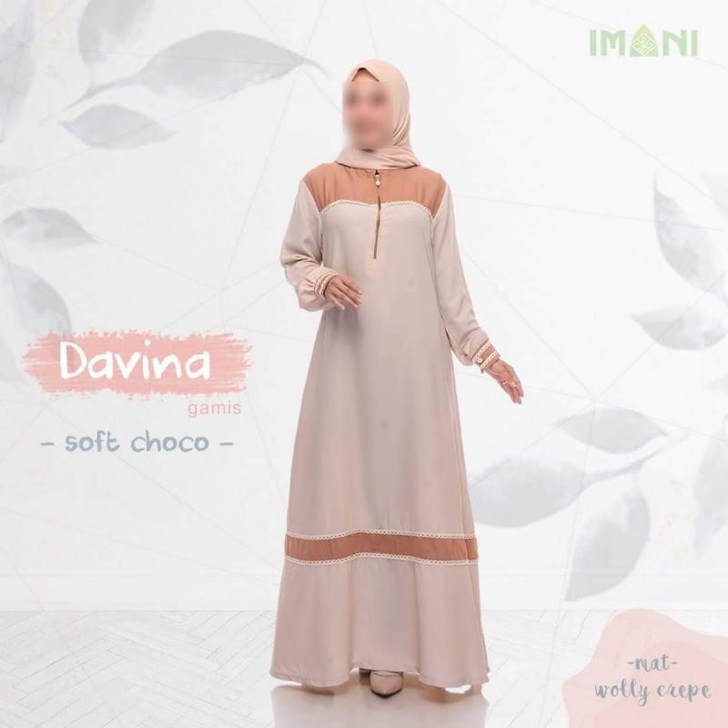 Gamis polos kombinasi 2 warna moscrep imani