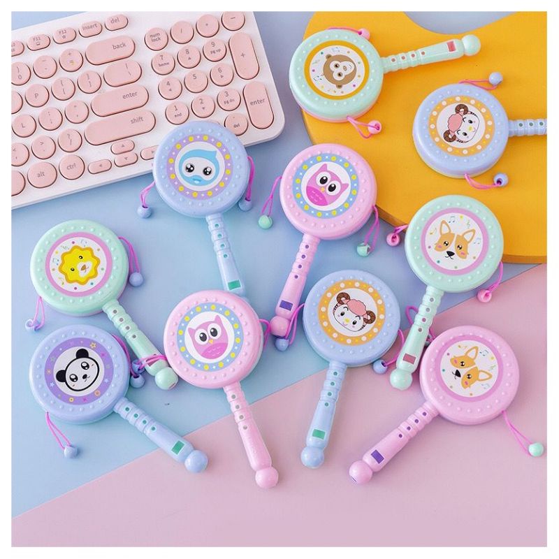 Whistle Drum Shaker Mainan Bayi Rattle Genggam Rattle Stick