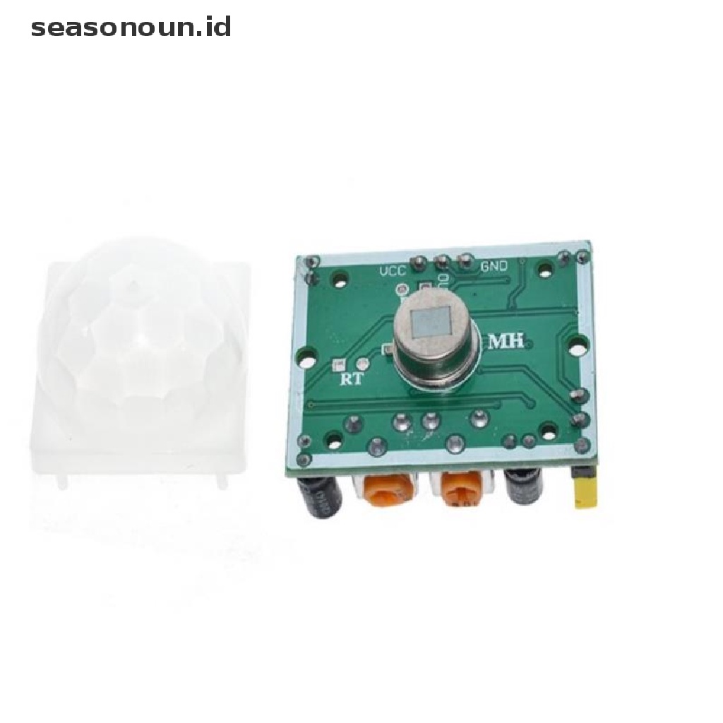Hc-sr501 Modul Sensor Detektor Gerak PIR Inframerah IR Pyroelektrik Adjustable