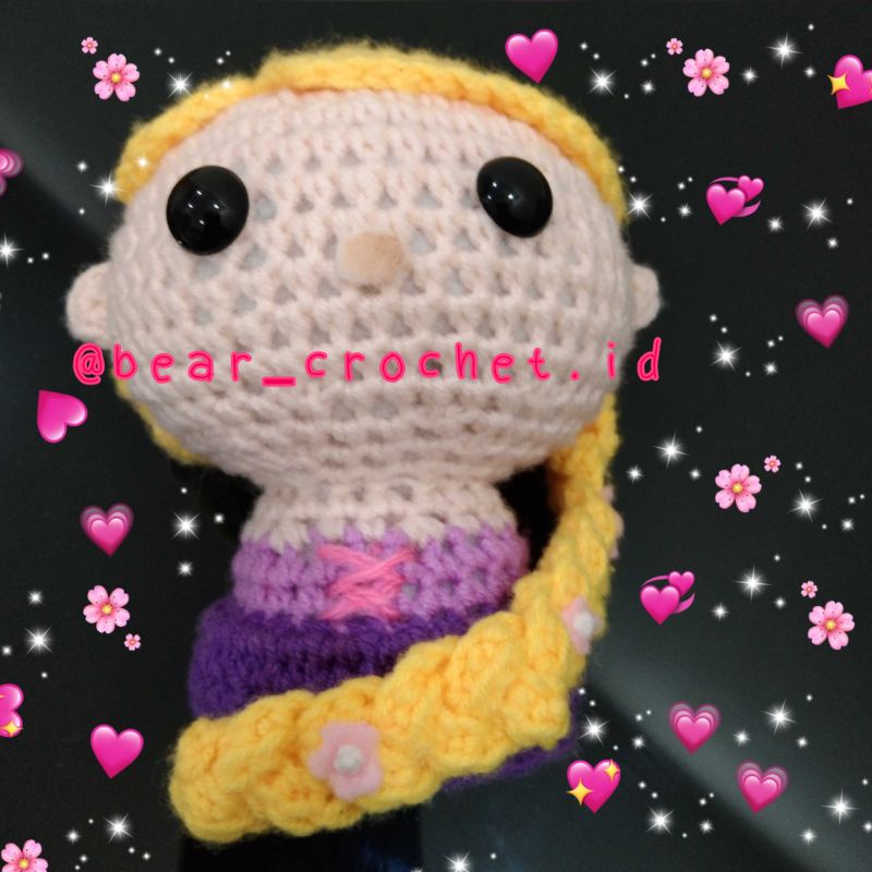 Boneka Rajut Rapunzel Disney Amigurumi