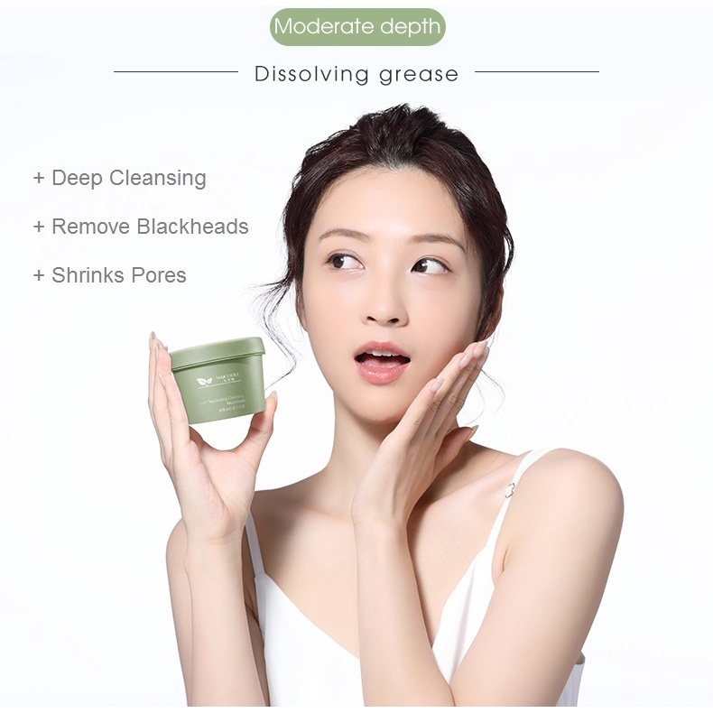 Maigoole Green Tea Clay Mask Masker Wajah Green Tea Pore Clean Clay Mask