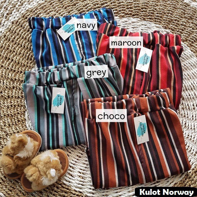 Norway Cullotes Pants / Celana Wafel Crepe / Celana Kulot Wanita / Celana Panjang-2