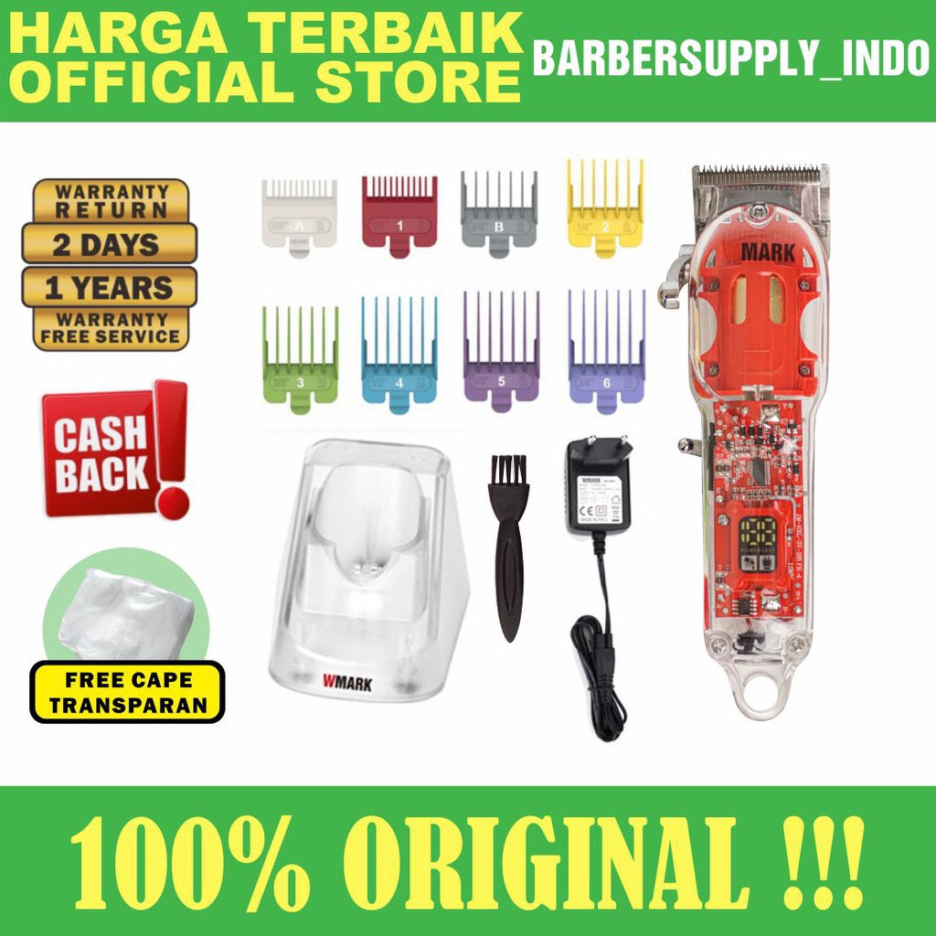 WMARK NG 407 ORIGINAL CLIPPER CORDLESS MESIN ALAT CUKUR RAMBUT ORI