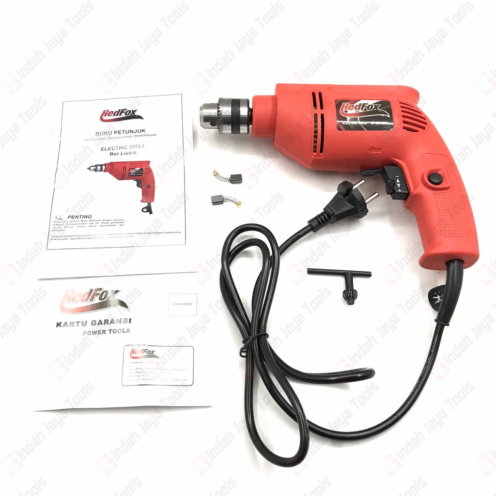 REDFOX ED 6601 Mesin Bor 10 mm Besi Kayu Electric Drill