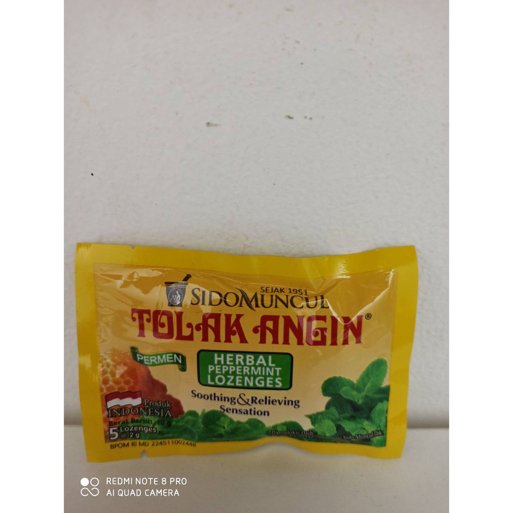 

TOLAK ANGIN PERMEN HERBAL PEPPERMINT LOZENGES 5' SIDO MUNCUL