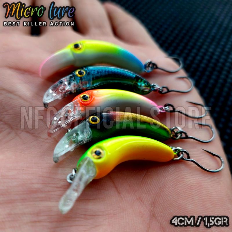 Micro lure 4 cm 1,5 gram Mini crankbait Rekomendasi untuk ultralight casting